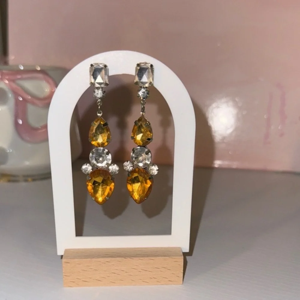 Elegant Gold and Silver Drop Earrings